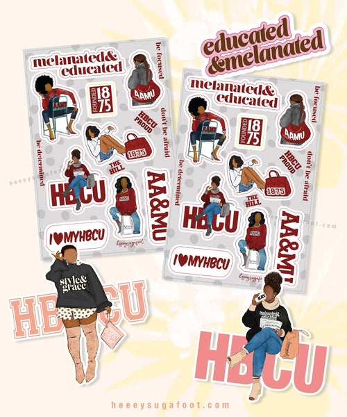 HBCU & SORORITY School Daze Sticker SETS