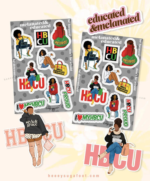 HBCU & SORORITY School Daze Sticker SETS